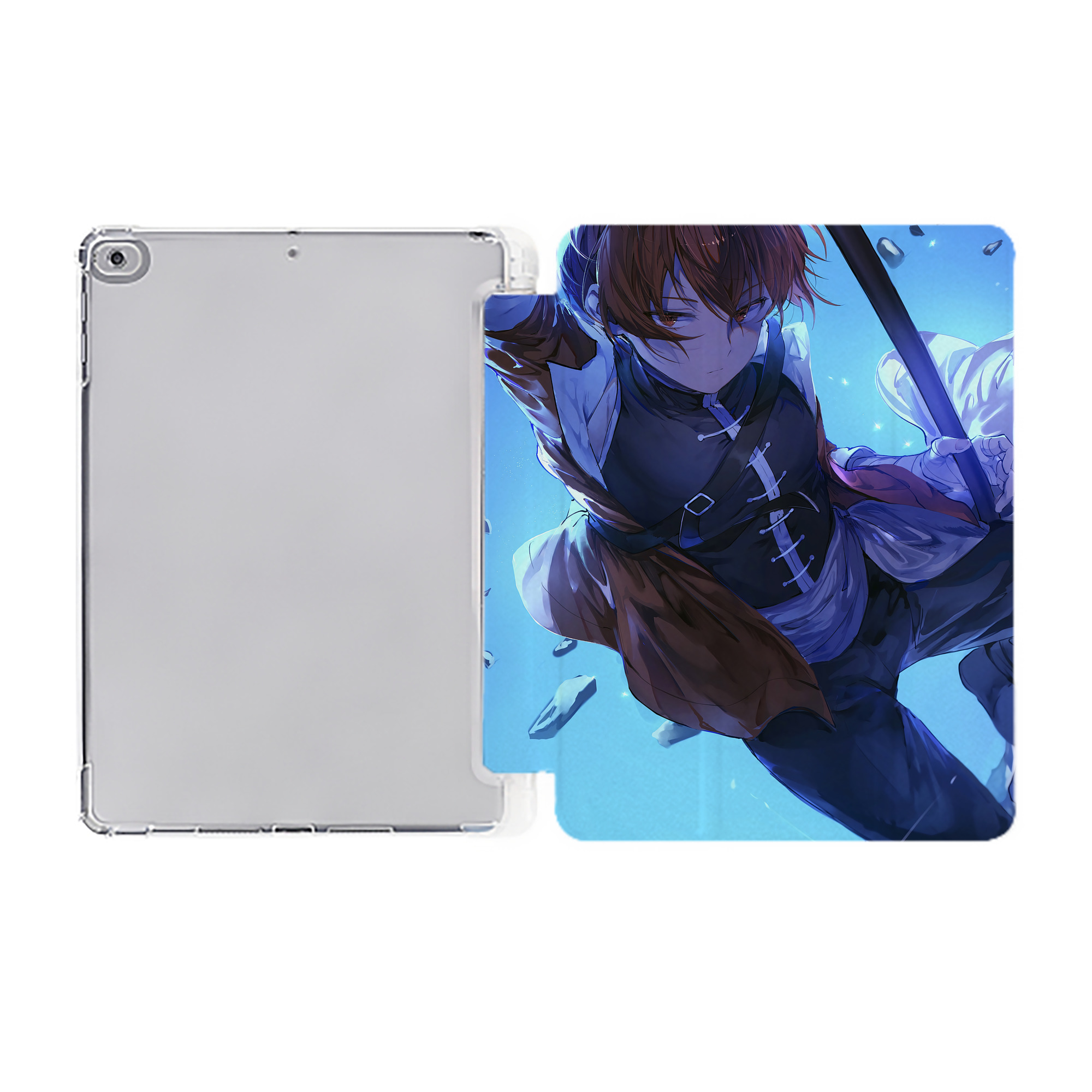 （画像用） 葬送のフリーレン Frieren IPad ケース ペン収納付き 三つ折りスタンド PUレザー×シリコン 対応機種9.5/10.5/10.9インチ